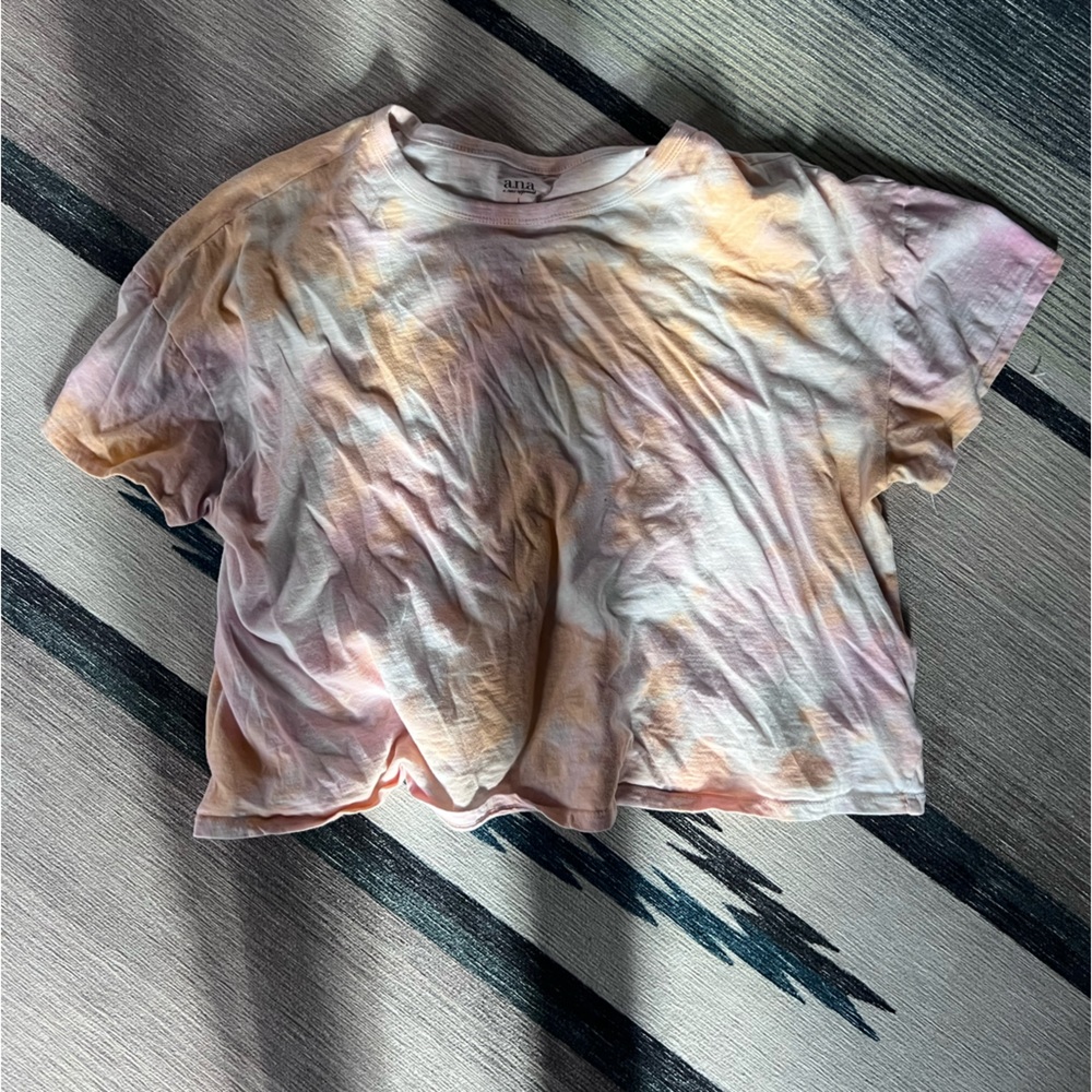 Crop tee pastel tye dye